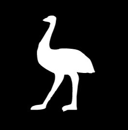 Partner logo with a white bird